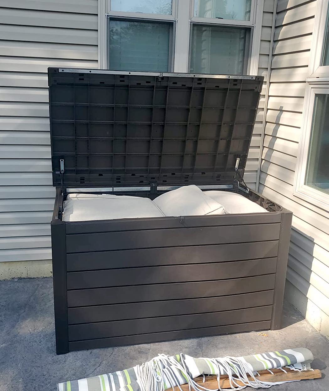 Keter XXL 230 Gallon Plastic Patio Deck Storage Container Box REAL DECORS